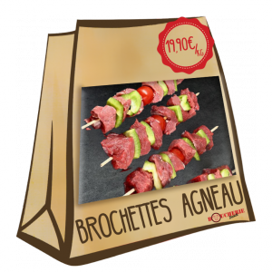 Brochettes artisanale de la boucherie grau du roi
