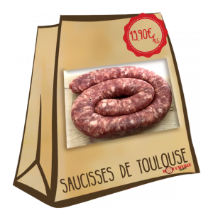 Saucisse de toulouse de la boucherie Donati