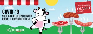 Ouverture autorisée de notre boucherie durant le COVID-19
