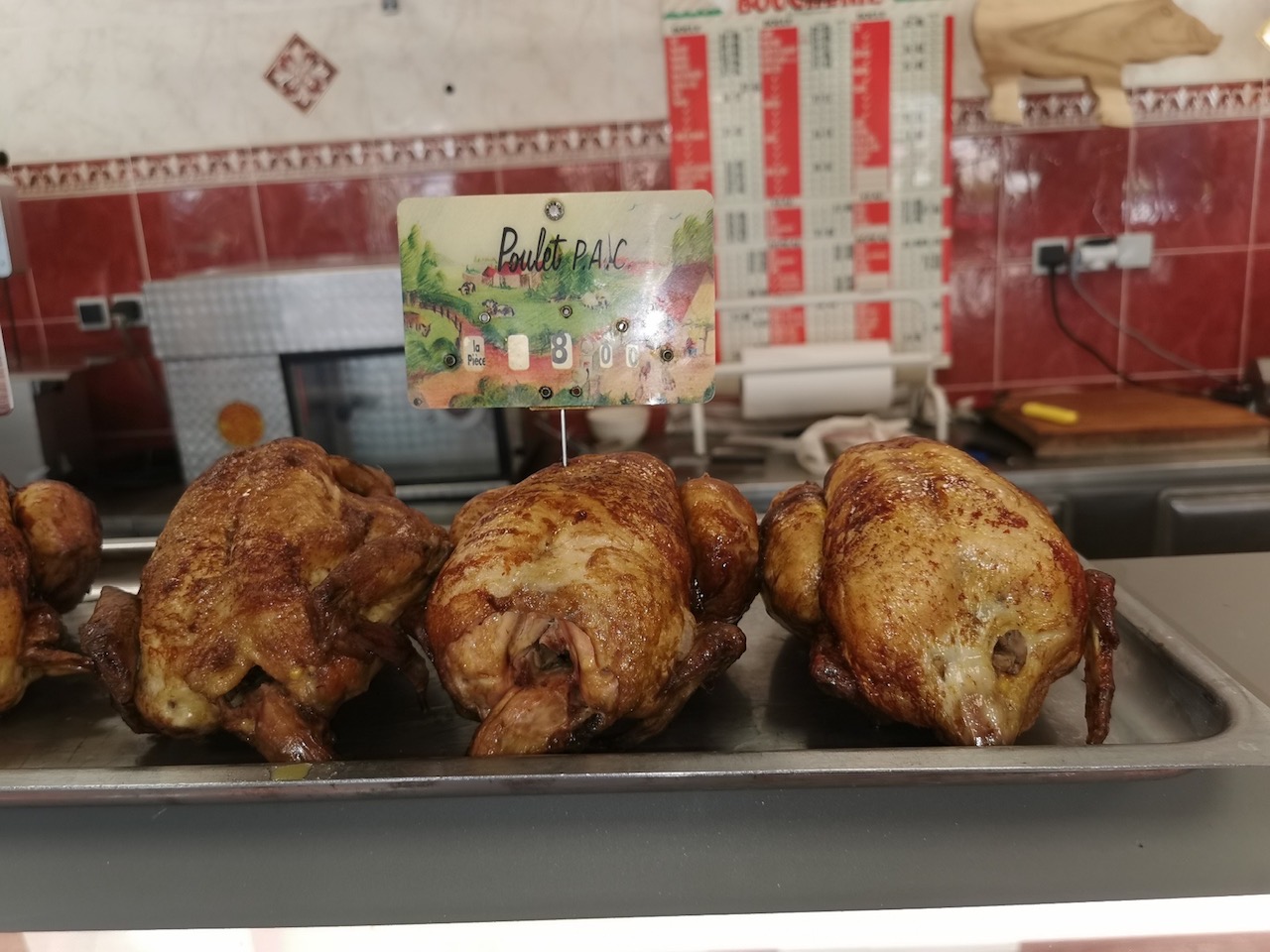 Poulets fermiers de la boucherie Donati