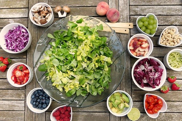 Salade verte et légumes de Saison
