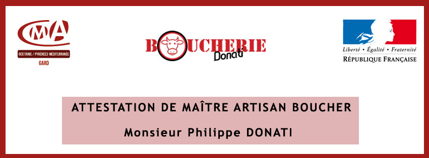 Maitre artisan boucher Philippe Donati