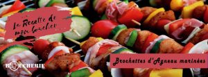Brochettes d'Agneau Marinées pour barbecue avec une viande de qualité